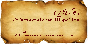 Öszterreicher Hippolita névjegykártya